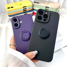 Load image into Gallery viewer, Apple iPhone Silicone Case With Finger Ring Holder