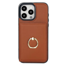 Load image into Gallery viewer, Finger Ring Holder Wallet iPhone Case