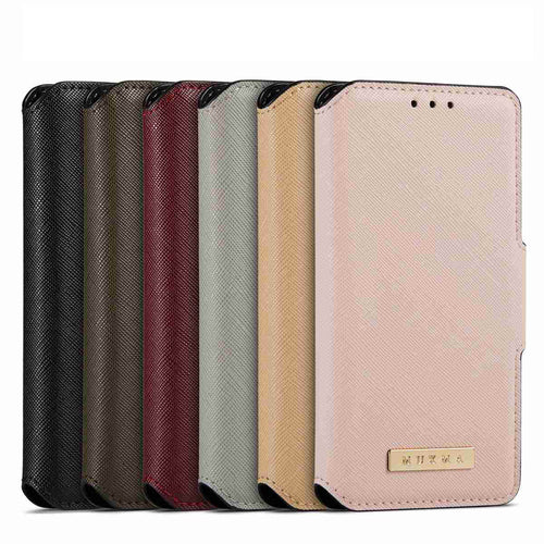 Cross Stripes Redmi Case Flip Window Cover