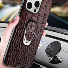 Load image into Gallery viewer, Apple iPhone Case Magnetic Holder Leather Cover