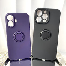 Load image into Gallery viewer, Apple iPhone Silicone Case With Finger Ring Holder