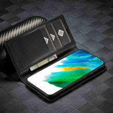 Load image into Gallery viewer, Samsung A Series Carbon Fiber Flip Window Case Cover