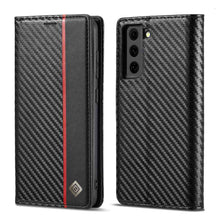 Load image into Gallery viewer, Samsung A Series Carbon Fiber Flip Window Case Cover