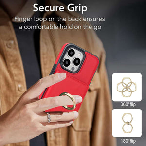 Finger Ring Holder Wallet iPhone Case