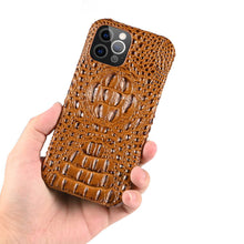 Load image into Gallery viewer, Apple iPhone Case 3D Crocodile Leather Cover