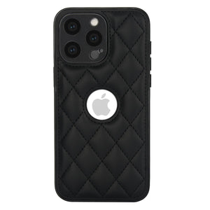 Quilted iPhone PU Leather Case Cover