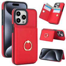 Load image into Gallery viewer, Finger Ring Holder Wallet iPhone Case