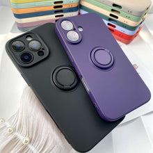 Load image into Gallery viewer, Apple iPhone Silicone Case With Finger Ring Holder