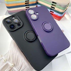 Apple iPhone Silicone Case With Finger Ring Holder