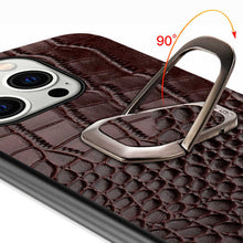 Load image into Gallery viewer, Apple iPhone Case Magnetic Holder Leather Cover