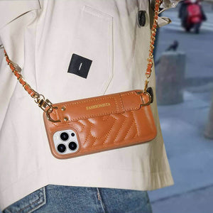 Shoulder Strap Leather iPhone Case