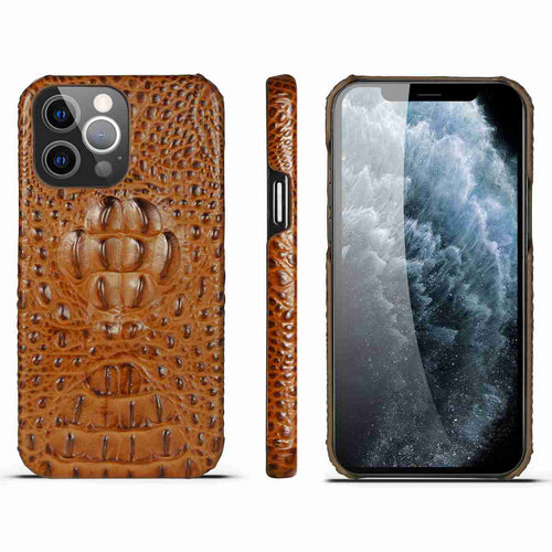 Apple iPhone Case 3D Crocodile Leather Cover, Overall View