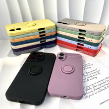 Load image into Gallery viewer, Apple iPhone Silicone Case With Finger Ring Holder