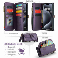 Load image into Gallery viewer, Multi-function Wallet Leather iPhone Case