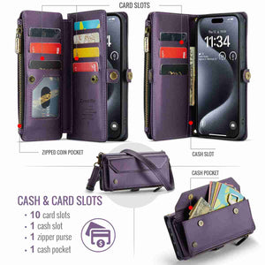 Multi-function Wallet Leather iPhone Case