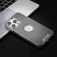 Load image into Gallery viewer, Soft Leather Magnetic Carbon Fiber Pattern iPhone Case