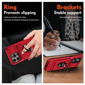 Card Slot Finger Ring Holder Apple iPhone Case