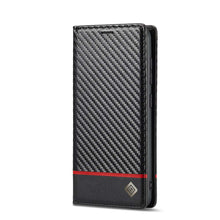 Load image into Gallery viewer, Samsung A Series Carbon Fiber Flip Window Case Cover