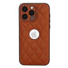 Load image into Gallery viewer, Quilted iPhone PU Leather Case Cover