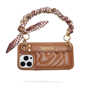 Silk Scarves Strap Leather iPhone Case