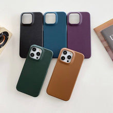 Load image into Gallery viewer, Apple iPhone Case Plain Leather Protective Cover