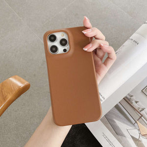 Apple iPhone Case Plain Leather Protective Cover