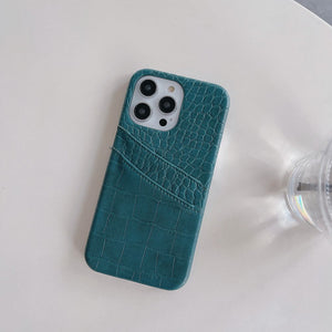 Crocodile Card Holder iPhone Case Cover